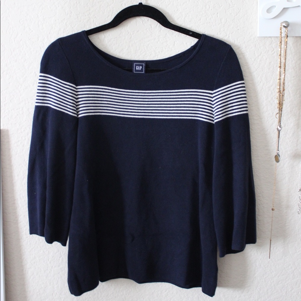 Navy and White Sweater